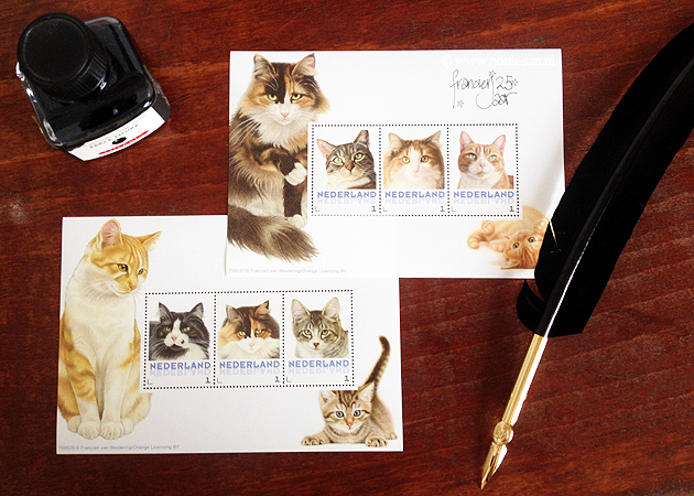 Franciens katten kaarten en postzegels 1