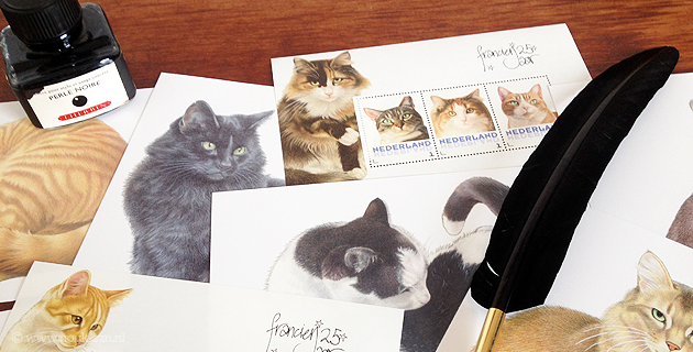 Franciens katten kaarten en postzegels